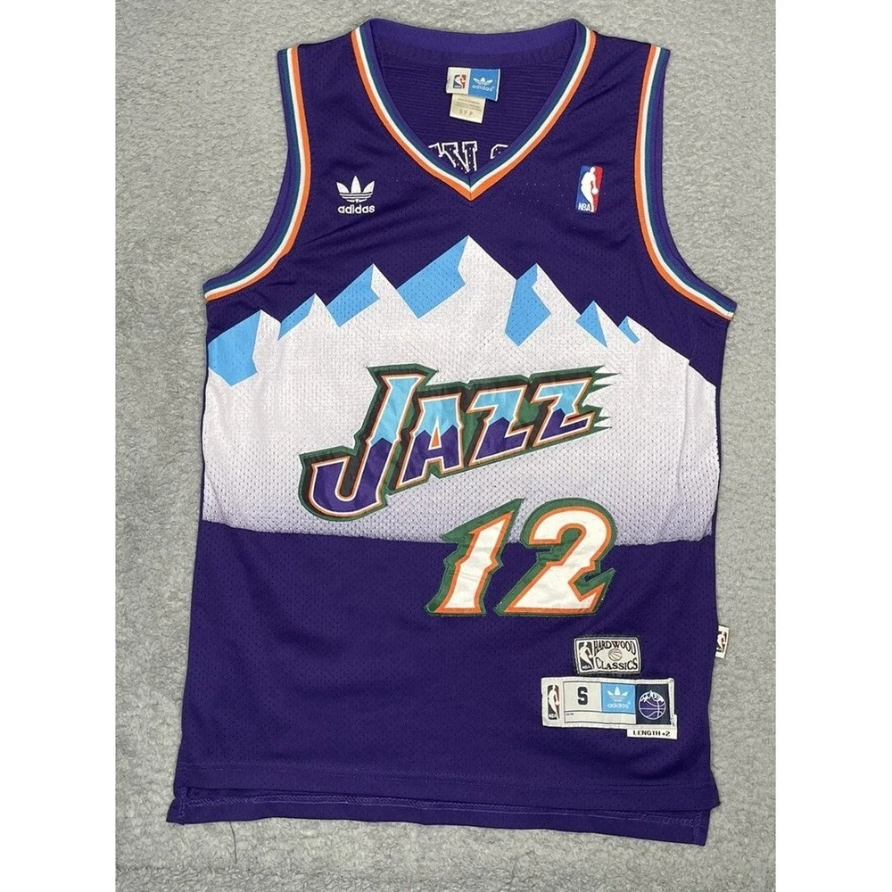 Adidas Hardwood Classics NBA Utah Jazz John Stockton Jersey #12 Adult‎ Small